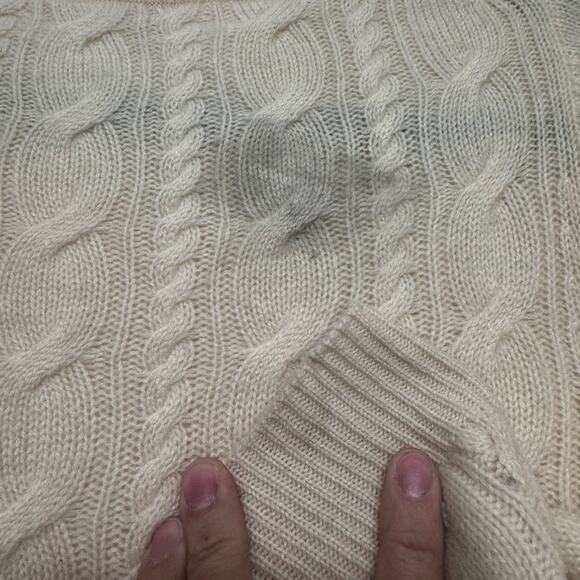 J.Crew 100% Cashmere Cable Knit Sweater Womens Small Italian Yarn Minimalist - Picture 5 of 6